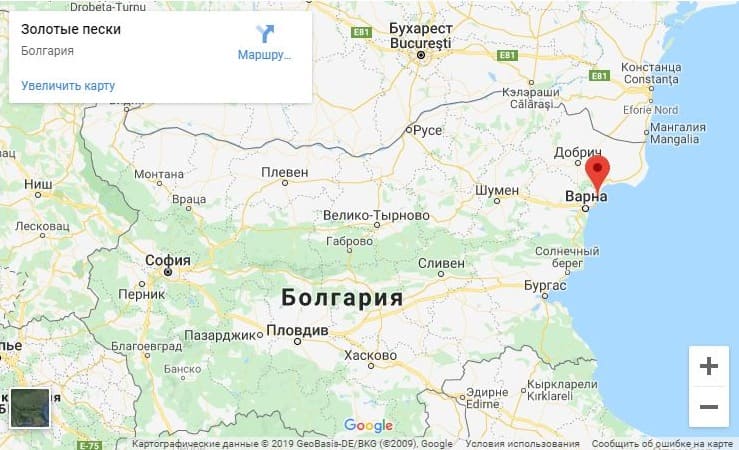 Карта где болгария