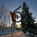 На автомобиле в Финляндию: указатель улицы