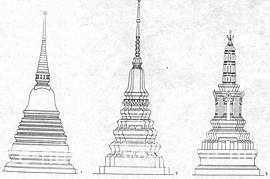 Схема основных типов таиландских ступ